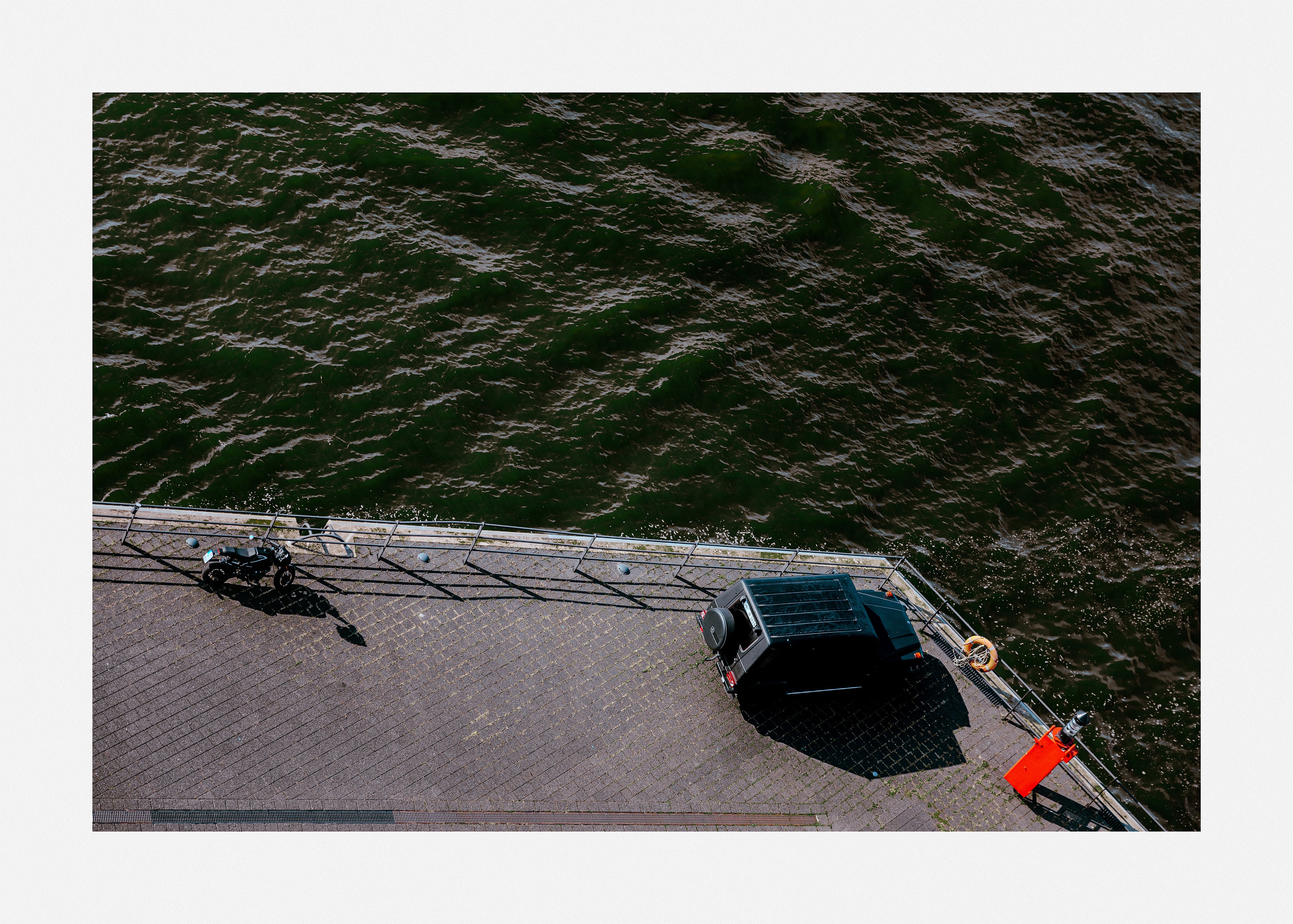 Buy this unique art print featuring unique perspectives on hamburgs harbor.