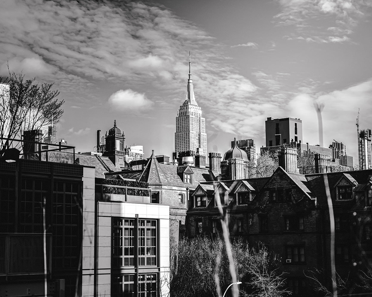 nyc empire state build on brick