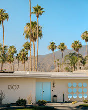 palm springs bright blue door