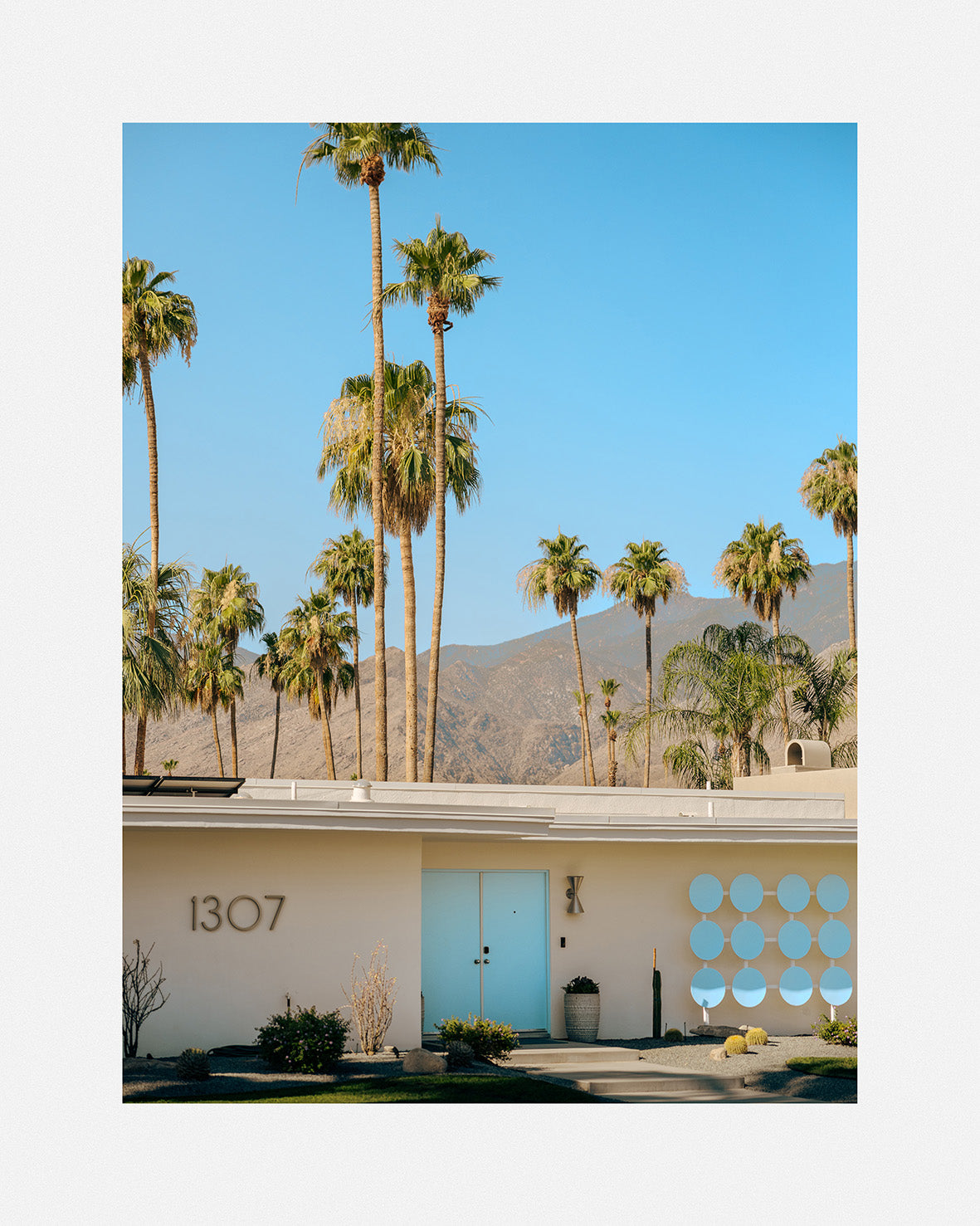 palm springs bright blue door