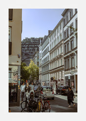 Modern art print showcasing striking architectural forms and city aesthetics.